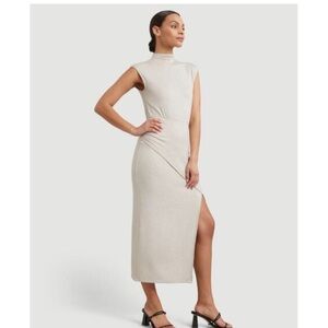 Modern Citizen Yimei Side Slit Jersey Knit T Shirt Maxi Dress Quiet Luxury Large